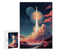 Puzzles pour Adolescents 300 PCS Rocket Launch Fantasy Puzzles pour Adolescents Améliorent La Mémoire Difficiles À Compléter Jeux Stimulants 300 PCS