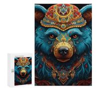 Puzzles pour Adolescents 300 PCS Royal Bear Portrait Puzzle Anti-Stress, Jouet Idéal pour Une Décoration Amusante À La Maison, 300 PCS