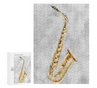 Puzzles pour Adolescents 300 PCS Saxophone Puzzles pour Adultes Jeux Amusants Décoration Parfaite Cadeaux Uniques d'anniversaire Et De Noël 300 PCS