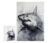 Puzzles pour Adolescents 300 PCS Shark Inked Marine Hunter Puzzles pour Adultes Jouets Anti-Stress Améliorent La Mémoire Difficiles Et Stimulants 300 PCS