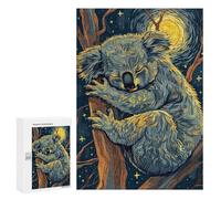 Puzzles pour Adolescents 300 PCS Sleeping Koala in Starry Night Puzzles pour Adultes Jouets Anti-Stress pour S'amuser en Famille Interaction Parent-Enfant 300 PCS