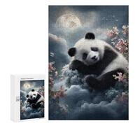 Puzzles pour Adolescents 300 PCS Sleeping Panda in Moonlit Garden Puzzles pour Adolescents Améliorent La Mémoire Difficiles À Compléter Jeux Stimulants 300 PCS
