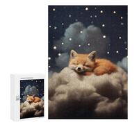 Puzzles pour Adolescents 300 PCS Sleeping Red Fox Puzzles pour Adultes Jeu Familial Décoration Parfaite Difficile À Compléter 300 PCS