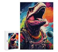 Puzzles pour Adolescents 300 PCS Space Dinosaur Adventure -17 Puzzles pour Adultes Assemblage De Modèles De Puzzles Défi À Réaliser Soirée Jeux Et Divertissement en Famille 300 PCS