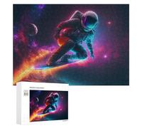 Puzzles pour Adolescents 300 PCS Space Surfing Adventure Puzzles pour Adultes Jeu De Réflexion Décoration Intérieure Activités Amusantes À La Maison 300 PCS