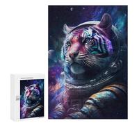Puzzles pour Adolescents 300 PCS Space Tiger Astronaut Art Print-3 Puzzles pour Adolescents Améliorent La Mémoire Difficiles À Compléter Jeux Stimulants 300 PCS