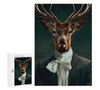 Puzzles pour Adolescents 300 PCS Stag in Formal Attire Puzzles pour Adolescents, Jouets Anti-Stress, Décoration Murale, Cadeaux d'anniversaire Et De Noël Uniques 300 PCS