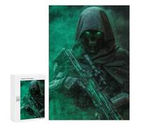Puzzles pour Adolescents 300 PCS Stealth Assassin with Green Glowing Eyes Puzzles pour Adolescents Améliorent La Mémoire Difficiles À Compléter Jeux Stimulants 300 PCS
