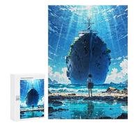 Puzzles pour Adolescents 300 PCS Sunken Ship and Girl Puzzles pour Adolescents, Jouets Anti-Stress, Décoration Murale, Cadeaux d'anniversaire Et De Noël Uniques 300 PCS