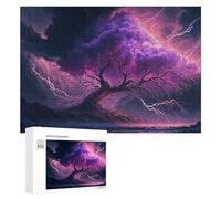 Puzzles pour Adolescents 300 PCS Thunderstorm Tree Lightning -1 Puzzles pour Adultes Jouets Anti-Stress Améliorent La Mémoire Difficiles Et Stimulants 300 PCS