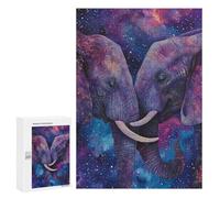 Puzzles pour Adolescents 300 PCS Two Elephants in Love Puzzles pour Adolescents, Jouets Anti-Stress, Décoration Murale, Cadeaux d'anniversaire Et De Noël Uniques 300 PCS