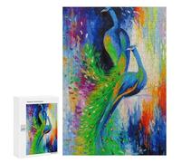 Puzzles pour Adolescents 300 PCS Two Peacocks Puzzles pour Adultes, Jouets Anti-Stress, Activités Amusantes À Faire À La Maison, 300 PCS
