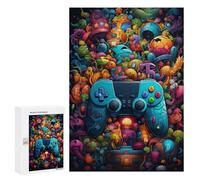 Puzzles pour Adolescents 300 PCS Video Game Controller Fantasy Puzzles pour Adultes Jeux Relaxants Découpe De Précision Jeu Stimulant Cadeaux 300 PCS