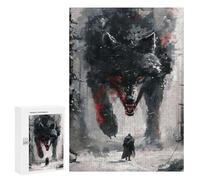 Puzzles pour Adolescents 300 PCS Viking Fenrir Wolf Casse-têtes pour Adultes Jeux De Détente Analyse Et Logique Activités Amusantes À La Maison, 300 PCS