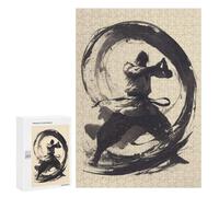 Puzzles pour Adolescents 300 PCS Vintage Martial Arts Enso Casse-têtes pour Adultes Jeu De Réflexion Assemblage De Motifs Interaction Parent-Enfant 300 PCS