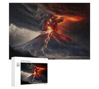 Puzzles pour Adolescents 300 PCS Volcano Eruption with Lava Flow Puzzles pour Adultes Jeu De Réflexion Décoration Intérieure Activités Amusantes À La Maison 300 PCS