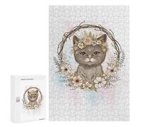 Puzzles pour Adolescents 300 PCS Watercolor Baby Cat Kitten Puzzles, Jeux Amusants, Assemblage De Motifs, Cadeaux Uniques d'anniversaire Et De Noël 300 PCS