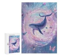 Puzzles pour Adolescents 300 PCS Whale and Butterfly Dreamscape Puzzles pour Adultes Activités Familiales Interaction Parent-Enfant Jeu Au Design Élégant 300 PCS