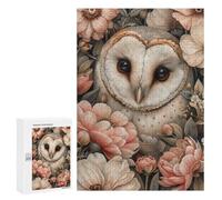 Puzzles pour Adolescents 300 PCS Whimsical Owl with Flowers Puzzles, Jeux Relaxants, Décoration Intérieure, Cadeaux Et Idées Cadeaux Uniques pour Un Anniversaire 300 PCS
