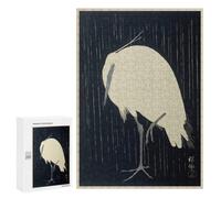 Puzzles pour Adolescents 300 PCS White Heron Bird Japanese Casse-tête pour Adultes, Jeu De Réflexion Difficile, Original, Cadeau d'anniversaire 300 PCS