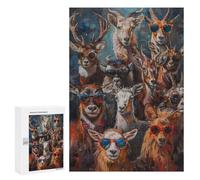 Puzzles pour Adolescents 300 PCS Wild Cool Animals Painting Puzzles pour Adolescents Jeux Relaxants Assemblage De Motifs Cadeaux Uniques d'anniversaire Et De Noël 300 PCS