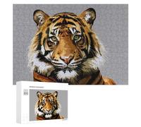 Puzzles pour Adolescents 300 PCS Wild Tiger Portrait -4 Puzzle Anti-Stress, Jouet Idéal pour Une Décoration Amusante À La Maison, 300 PCS