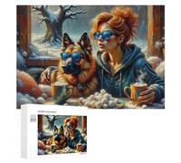 Puzzles pour Adolescents 300 PCS Winter Cozy Moments with Friends Puzzle Anti-Stress, Jouet Idéal pour Une Décoration Amusante À La Maison, 300 PCS