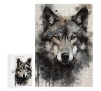 Puzzles pour Adolescents 300 PCS Wolf Beauty Watercolor Puzzles pour Adolescents, Jouets Anti-Stress, Décoration Murale, Cadeaux d'anniversaire Et De Noël Uniques 300 PCS