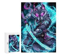 Puzzles pour Adolescents 300 PCS Wolf Samurai Warrior Puzzles pour Adultes Jeux Relaxants, Amusants Et Humoristiques, Stimulants À Compléter 300 PCS