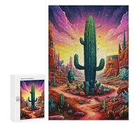Puzzles pour adolescents 300 pièces Desert Sunset Fantasy Puzzle Anti-stress, Décoration parfaite, Activités Amusantes pour la Maison, 300 pièces
