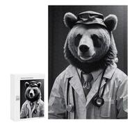 Puzzles pour adolescents 300 pièces Docteur Bear Puzzle pour Adultes Jeux Relaxants Décoration Parfaite Cadeaux D'anniversaire Et Unique 300 PCS