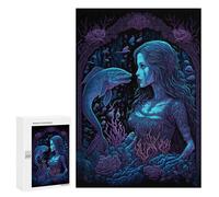 Puzzles pour adolescents 300 pièces Mermaid's Enchanted Underwater Realm Puzzles pour adultes Jeux relaxants Coupe précise Jeu difficile Cadeaux 300 pièces