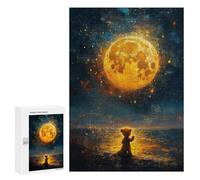 Puzzles pour adolescents 300 pièces Midnight Teddy Bear Jouet puzzle Décoration murale Décoration de la maison Anniversaire unique 300 pièces