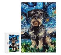 Puzzles pour adolescents 300 pièces Puzzles Chien Nuit étoilée Étoile Enigme pour Adultes Jeu de réflexion Cadeaux pour Femmes pour Anniversaire, Noël 300 pièces
