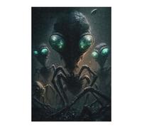 Puzzles pour Adolescents 38x26cm/1000pcs Alien Invasion The Arrival Puzzles pour Adultes - Jeu Manuel - Cadeaux pour Femmes - Stimule Le Cerveau 38x26cm/1000pcs