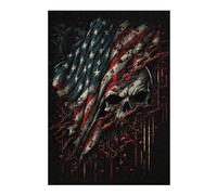 Puzzles pour Adolescents 38x26cm/1000pcs American Flag Skull Artwork-3 Puzzles pour Adultes - Jouets Anti-Stress - Défi Difficile - Défi Éducatif 38x26cm/1000pcs