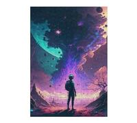 Puzzles pour Adolescents 38x26cm/1000pcs Astronaut in Alien Landscape -7 Casse-têtes pour Adultes Jeu De Réflexion Vacances À La Maison Tuer Le Temps Défi Éducatif 38x26cm/1000pcs