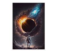 Puzzles pour Adolescents 38x26cm/1000pcs Astronaut in Front of Black Hole -1 Puzzles pour Adultes : Analyse Et Logique du Jeu, Interaction Parent-Enfant 38x26cm/1000pcs