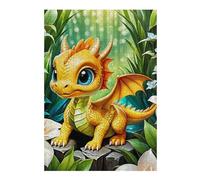 Puzzles pour Adolescents 38x26cm/1000pcs Baby Dragon Puzzles pour Adultes, Jouets À Monter Soi-même, Décoration Murale, Cadeaux d'anniversaire Et De Noël Uniques 38x26cm/1000pcs