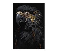 Puzzles pour Adolescents 38x26cm/1000pcs Black and Gold Parrot Puzzles pour Adultes Jeux De Famille Améliore La Mémoire Difficile À Compléter 38x26cm/1000pcs