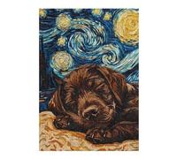 Puzzles pour Adolescents 38x26cm/1000pcs Brown Labrador Puppy Puzzles pour Adultes Jeux De Famille Améliore La Mémoire Difficile À Compléter 38x26cm/1000pcs