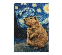 Puzzles pour Adolescents 38x26cm/1000pcs Capybara Starry Night Puzzle, Jouet, Décoration Murale, Difficile, Cadeau De Noël Ou d'anniversaire 38x26cm/1000pcs