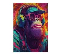 Puzzles pour Adolescents 38x26cm/1000pcs Chill Monkey -7 Jeux De Puzzles en Famille pour S'amuser en Famille Cadeaux Uniques pour Les Anniversaires Et Noël 38x26cm/1000pcs