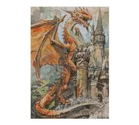 Puzzles pour Adolescents 38x26cm/1000pcs Colored Sketch Dragon Puzzles pour Adultes À Faire Soi-même - Jouets pour Améliorer La Mémoire - Cadeau d'anniversaire, Cadeaux, 38x26cm/1000pcs