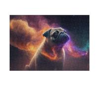 Puzzles pour Adolescents 38x26cm/1000pcs Cosmic Pug in Space Puzzle pour Adultes, Jouet, Décoration Murale, Anti-Stress, Activités Amusantes À La Maison, 38x26cm/1000pcs