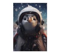 Puzzles pour Adolescents 38x26cm/1000pcs Cute Astronaut Penguin Puzzle pour Adultes, Jeu De Réflexion Amusant Et Humoristique, Cadeau d'anniversaire, 38x26cm/1000pcs