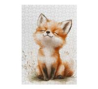 Puzzles pour Adolescents 38x26cm/1000pcs Cute Fox Illustration Puzzles pour Adolescents - Jeu Manuel - Décoration Intérieure pour Les Amateurs De Jeux Vidéo 38x26cm/1000pcs