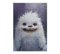 Puzzles pour Adolescents 38x26cm/1000pcs Cute Yeti Monster Puzzle pour Adultes, Jeu Familial, Assemblage De Motifs, Activités Amusantes À La Maison, 38x26cm/1000pcs