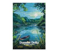Puzzles pour Adolescents 38x26cm/1000pcs Danube Delta Biosphere Reserve Romania Puzzles pour Adolescents - Jeu Manuel - Décoration Intérieure pour Les Amateurs De Jeux Vidéo 38x26cm/1000pcs