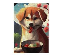 Puzzles pour Adolescents 38x26cm/1000pcs Dog Eating Puzzles pour Adultes À Faire Soi-même - Jeux en Famille - Activités Amusantes À La Maison 38x26cm/1000pcs